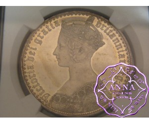 Great Britain 1847 Victoria Gothic Crown NGC MS61