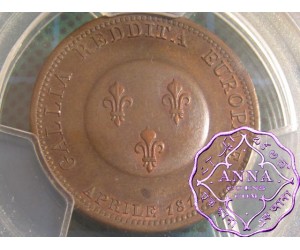 France 1814 First Restoration Bronze Essai 2 France PCGS SP64BN