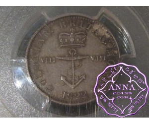British West Indies 1822 George IV 1/8 Dollar PCGS MS63