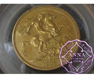 Great Britain 1902 Edward VII Matte Proof Gold 2 Pounds PCGS PR62