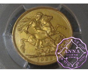 Great Britain 1902 Edward VII Matte Proof Gold Sovereign PCGS PR62