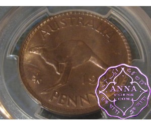 Australia 1949 M Penny PCGS MS64RB