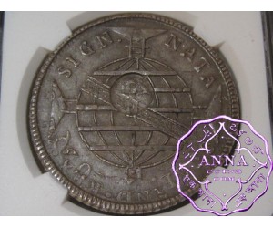 Azores 1887 Portuguese Colony Counterstamped 1200 Reis NGC AU58