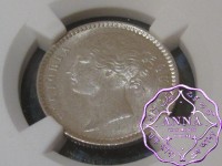British India 1840 Victoria 1/4 Rupee NGC MS63