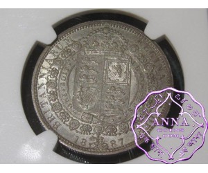 Great Britain 1887 Victoria Half Crown NGC MS63