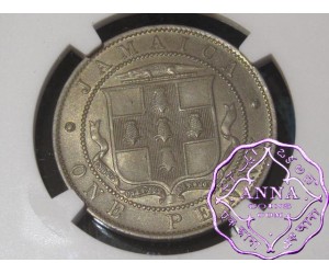 Jamaica 1919 George V Penny NGC MS63