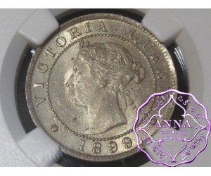 Jamaica 1899 Victoria 1/2 Penny NGC MS63