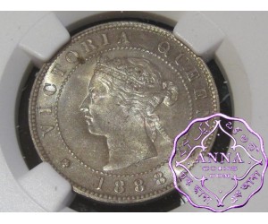 Jamaica 1888 Victoria 1/2 Penny NGC MS64