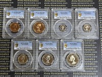 NZ 1965 Specimen 7 Coins Full Set PCGS SP67-68