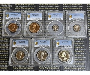 NZ 1965 Specimen 7 Coins Full Set PCGS SP67-68