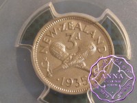 NZ 1935 Threepence PCGS MS62