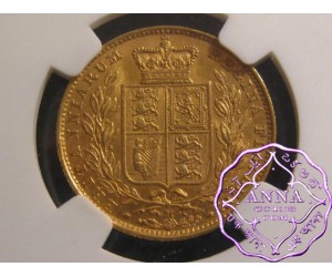 Australia 1884M "Shield" Gold Sovereign NGC MS61