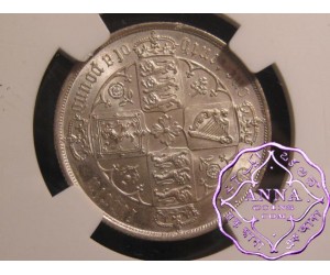 Great Britain 1885 Victoria Florin NGC  MS64
