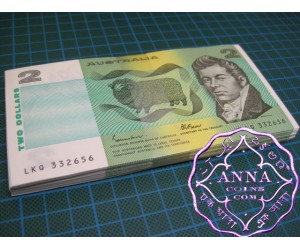 1985 R89 $2 Johnston/Fraser Bundle of 100 UNC