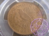 NZ 1946 Penny PCGS MS65RB