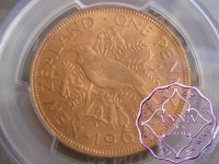 NZ 1963 Penny PCGS MS64RD