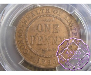 Australia 1933 Penny PCGS MS63RB