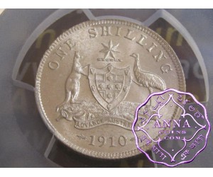 Australia 1910 Shilling PCGS MS63
