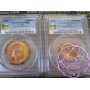 Lundy 1965 British Administration Brobze Proof 1/2 & Puffin PCGS PR62RB & 63RD