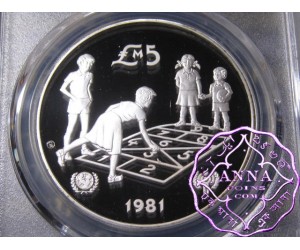 Malta 1981 Silver Proof 5 Pounds PCGS PR69DCAM Deep Ultra Cameo