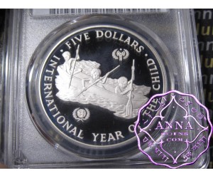 Solomon 1983 Silver Proof $5 PCGS PR69DCAM Deep Ultra Cameo