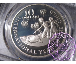 Cayman 1982 Silver Proof $10 PCGS PR69DCAM Deep Ultra Cameo