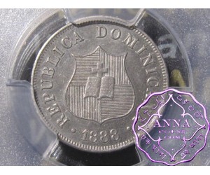Dominican 1888 A 2 1/2 Centavos PCGS MS63
