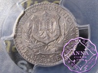 Dominican 1882 A 50 Centavos PCGS AU58