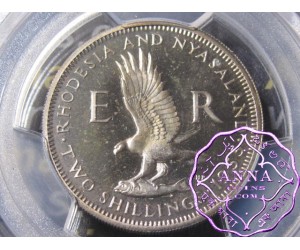 Rhodesia & Nyasaland 1955 Florin PCGS PR66CAM Cameo