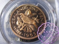 NZ 1965 Proofflike Penny PCGS PL66RD