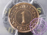 Seychelles 1969 Proof 1 Cent PCGS PR66RD