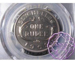 Seychelles 1969 Proof Rupee PCGS PR66