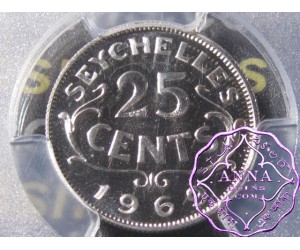 Seychelles 1969 Proof 25 Cents PCGS PR67