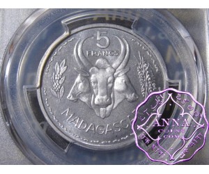 Madagascar 1953 French Colony Essai Specimen 5 Fr PCGS SP66