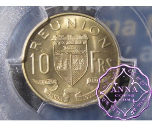 Reunion 1955 French Overseas Department Essai Specimen 10 Fr PCGS SP67