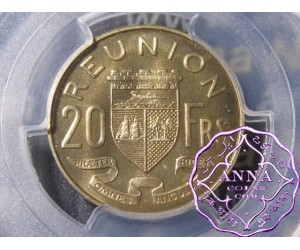 Reunion 1955 French Overseas Department Essai Specimen 20 Fr PCGS SP66