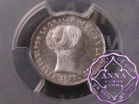 Spain 1855 Isabel II Real PCGS MS65+