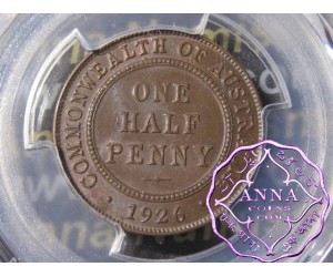 Australia 1926 Halfpenny PCGS MS64BN