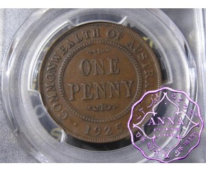 Australia 1925 Penny PCGS XF45
