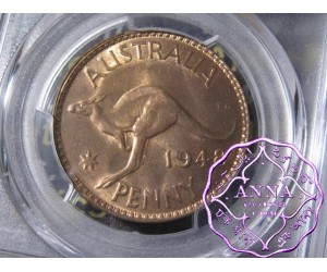 Australia 1948 M Penny PCGS MS64RB