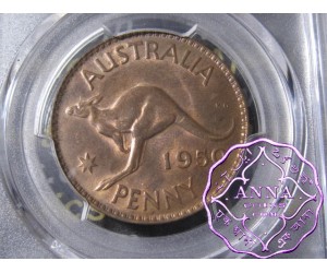 Australia 1950 M Penny PCGS MS63RB