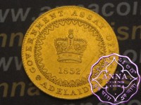 Australia 1852 Victoria Gold "Adelaide" Pound Type II aUNC