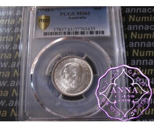 Australia 1944 S Shilling PCGS MS61