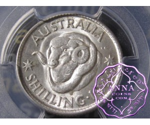Australia 1944 S Shilling PCGS MS62