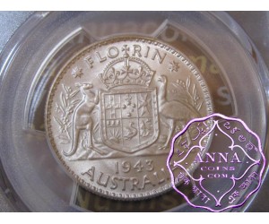 Australia 1943 Florin PCGS MS64