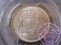 Australia 1947 Florin PCGS MS63