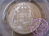 Australia 1951 Florin PCGS MS63