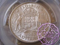 Australia 1953 Florin PCGS MS63