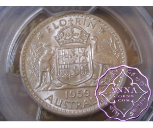 Australia 1959 Florin PCGS MS64