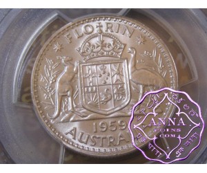 Australia 1959 Florin PCGS MS66